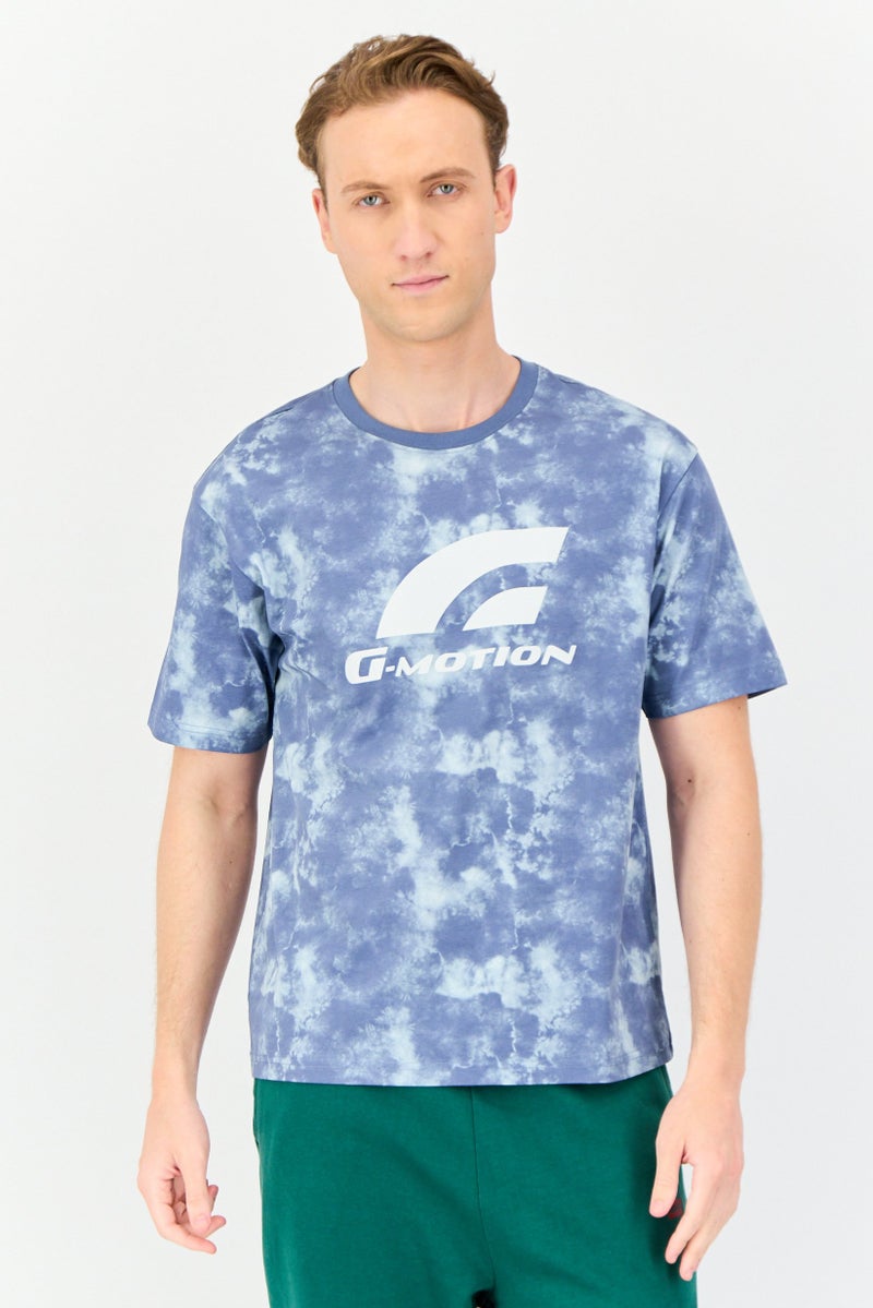 GIORDANO تي شيرت رياضي للرجال بأكمام قصيرة من G-Motion، متعدد الألوان - Image 1