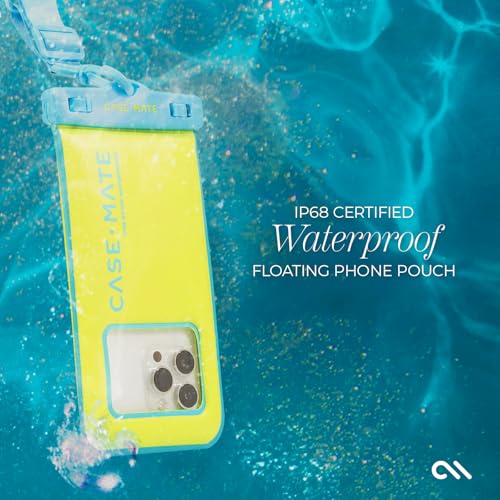 Case-Mate IP68 Waterproof Phone Pouch - Floating Waterproof Phone Case with Crossbody Lanyard - Beach Cruise Ship Travel Essentials - Compatible with All Devices - Touchscreen Friendly - Citrus Splash - Image 4