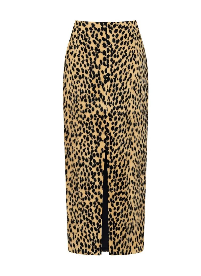 Nocturne Leopard Print Pencil Skirt