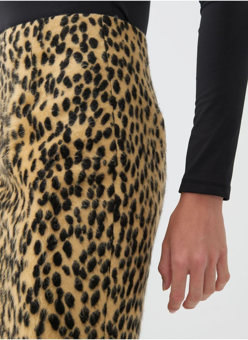 Nocturne Leopard Print Pencil Skirt