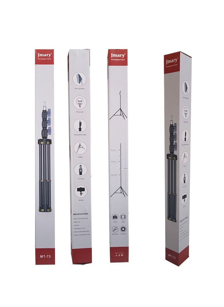 Jmary - JMARY MT-75 Light Tripod Stand for Softbox Ring Lights and Mobile Phones - Image 1