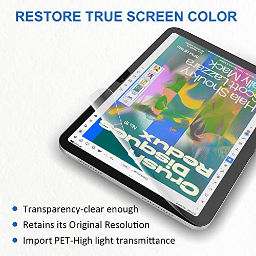 XIRON 2 Pack Paperfeel Screen Guard for iPad A16/11th/10th Generation 2025/2022, Matte PET Paper Screen Protector for iPad Writing and Drawing Anti-Glare and Easy Installation - Image 5