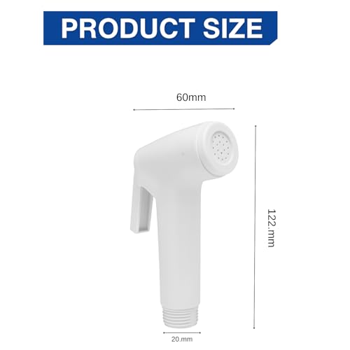 WOYO White ABS Health Faucet Set for Bathroom | Jet Spray with 1.2-Metre Ultra Flexible PVC Hose | Toilet Shower Spray, Bidet Use, and Bathroom Cleaning – Set of 1 (Style-3) - Image 4