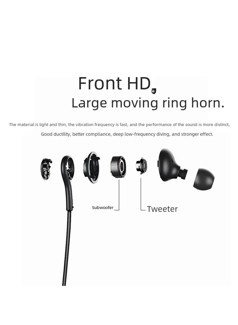 For Note10/n20/s20 wire control call headset type-c interface headset noise reduction headset note10 copper ring digital headset (black) - Image 4