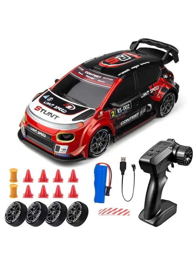 GOGA Drift RC Car 1:24 Scale – 4WD High-Speed Remote Control Racing Car with Flashing Lights, Dual Tires, USB Charging - Image 1