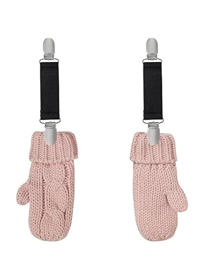 Mitten Clips Kids Winter Glove Clips Stainless Steel Fit Dress Clips Elastic Glove Caps Clip for Baby Kids Toddler and Adults  - Image 3