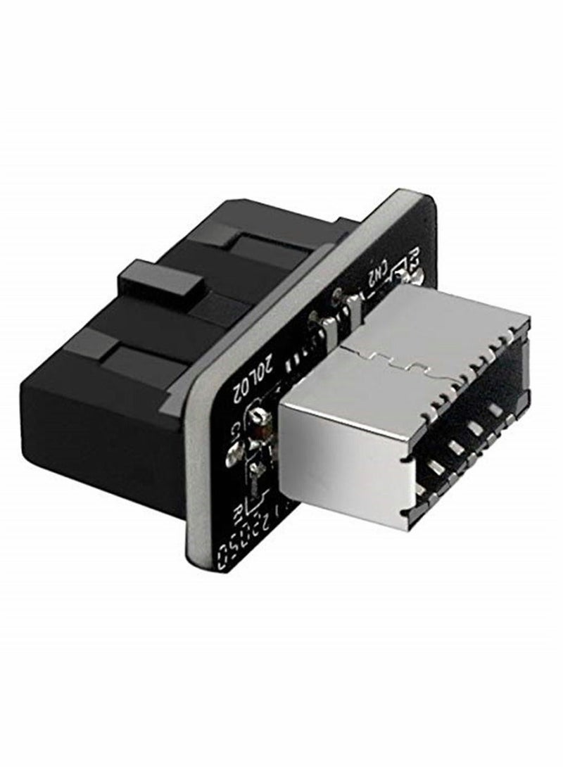 Loquat USB Front Panel Adapter, Vertical USB C Header Adapter, USB 3.1 Type-E Key-A to USB 3.0 20Pin Header Converter, for Type C Motherboard - Image 1