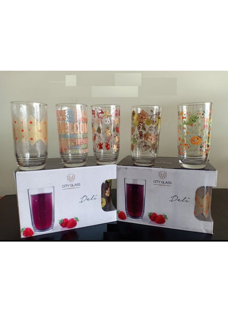 CITY GLASS - I shop deli 6 pieces of multi-colored THKH107 - Image 1