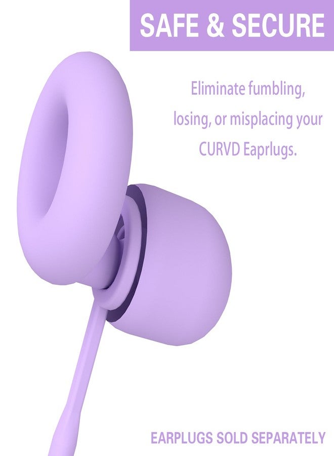 Kasiden Earplug Lanyard [2 pcs] with Magnetic Tug-Resistant Safety Cord, Flexible Silicone Lanyard with Most Earplugs with Removable Tips Compatible(Light Purple) - Image 5