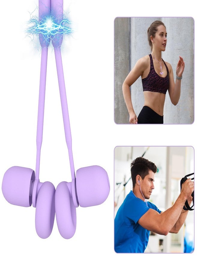 Kasiden Earplug Lanyard [2 pcs] with Magnetic Tug-Resistant Safety Cord, Flexible Silicone Lanyard with Most Earplugs with Removable Tips Compatible(Light Purple) - Image 3