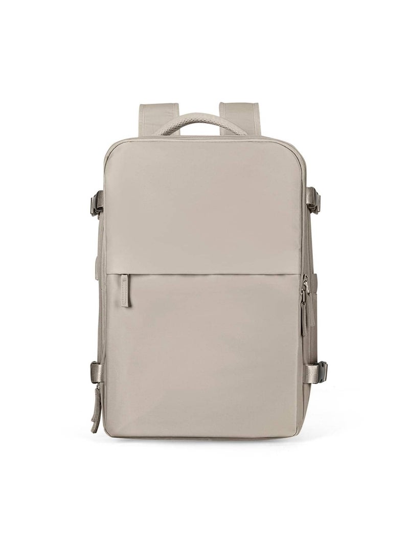 The Purple Tree BloomShell Urban Pack 40L Multipurpose Waterproof Backpack with Shoe Compartment, Anti-Theft Pocket, Wet & Dry Separation – Travel, Gym, Office Laptop Bag for Women & Girls (BEIGE) - Image 1