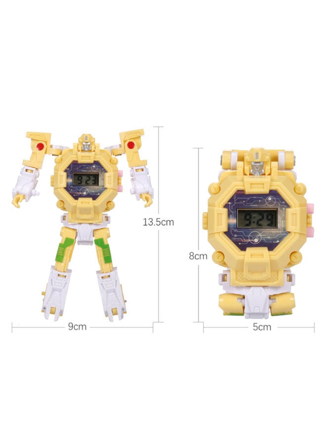 NIBEMINENT 2-In-1 Electronic Digital Watch Robot Transforming Toy - Image 2