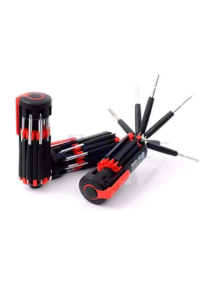 Auraaq Auraaq 8in1 Portable Screwdriver Set with Torch Integrated Flashlight Screwdriver Set for Mobiles Laptops and Electronics Repair with Magnetic Heads Pack of 1  - Image 2