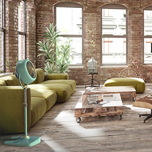 Vornado VFAN™ Sr. Pedestal Vintage Fan, Retro Metal, Standing Air Circulator for Cooling & Decor, 3 Speeds, Adjustable Tilt, Adjustable Height, Durable Pedestal Fan for Bedroom & Home, Green - Image 5