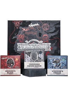 Dr. Squatch Dr Squatch The GoT Collection with Collectors Box  Mens Natural 3 Bar Soap Bundle and GoT Soap for Men 
