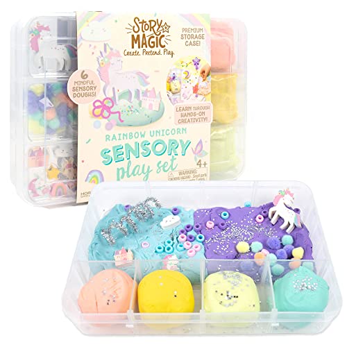 Story Magic Rainbow Unicorn Sensory Play Set Build Cognitive Development and Fine Motor Skills Tactile Activities for On The Go Sensory Toys for Preschoolers and Kids Ages 4 5 6 7 8 - Image 1