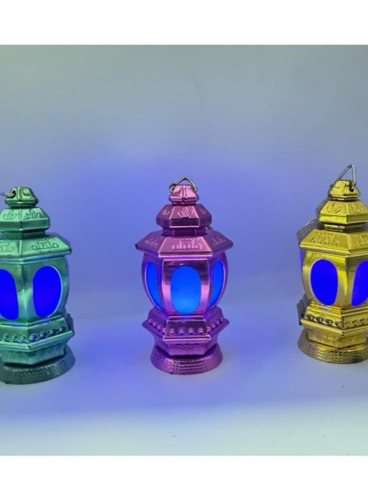 ميدالية سلسلة مفاتيح فوانيس رمضان مضيئة تستخدم كاميدالية او للزينة ، مناسبة للاطفال والكبار ، افضل هدية في رمضان 1  قطعه، الوان متعددة - Image 3