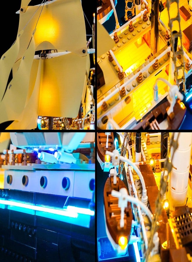 مصباح LED من BrickBling متوافق مع أيقونات ليغو سفينة التحمل، متوافق مع ليغو 10335 للبالغين - بدون نموذج (إصدار كلاسيكي من المصباح) - Image 5