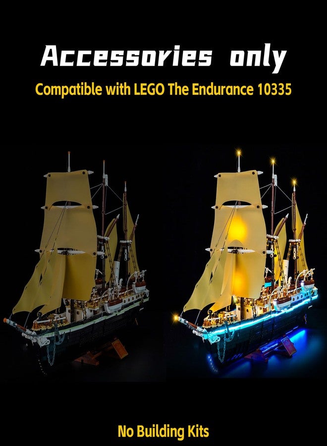 مصباح LED من BrickBling متوافق مع أيقونات ليغو سفينة التحمل، متوافق مع ليغو 10335 للبالغين - بدون نموذج (إصدار كلاسيكي من المصباح) - Image 3