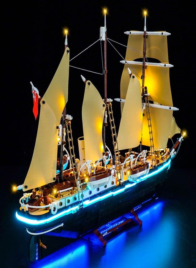 مصباح LED من BrickBling متوافق مع أيقونات ليغو سفينة التحمل، متوافق مع ليغو 10335 للبالغين - بدون نموذج (إصدار كلاسيكي من المصباح) - Image 1