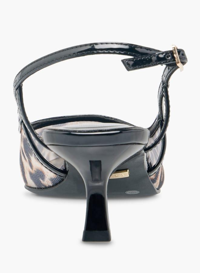 Celeste Womens Slingback Sandals With Kitten Heels And Buckle Closure - Image 5