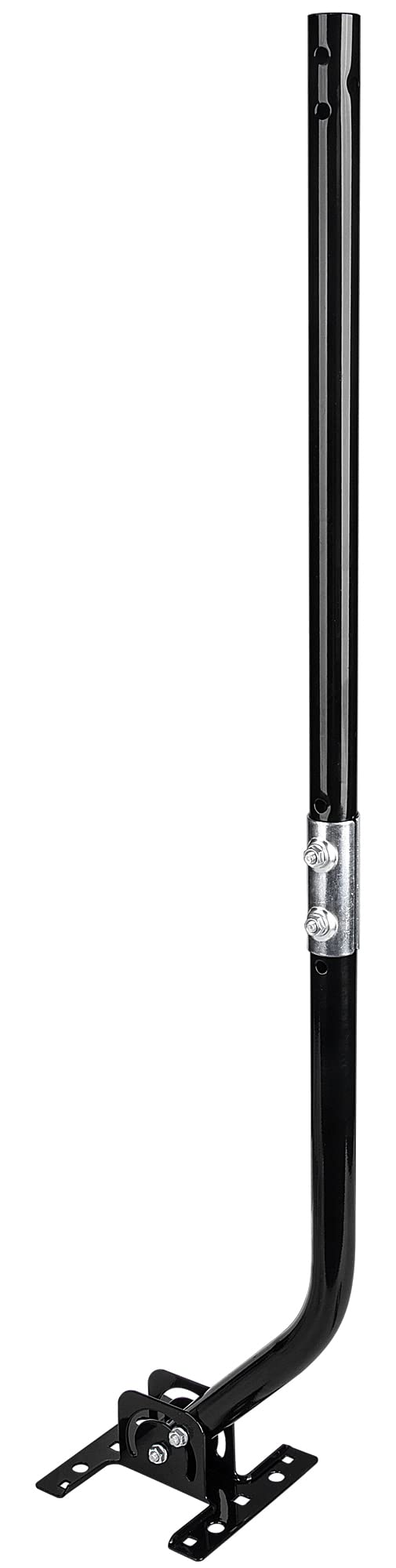 LFUTARI 32.8" Universal TV Antenna Mount，Adjustable Antenna Mounting Pole，Weatherproof Mast Pole，Steel J-Mount for Outdoor/Attic Roof Wall Installation (Black) - Image 1