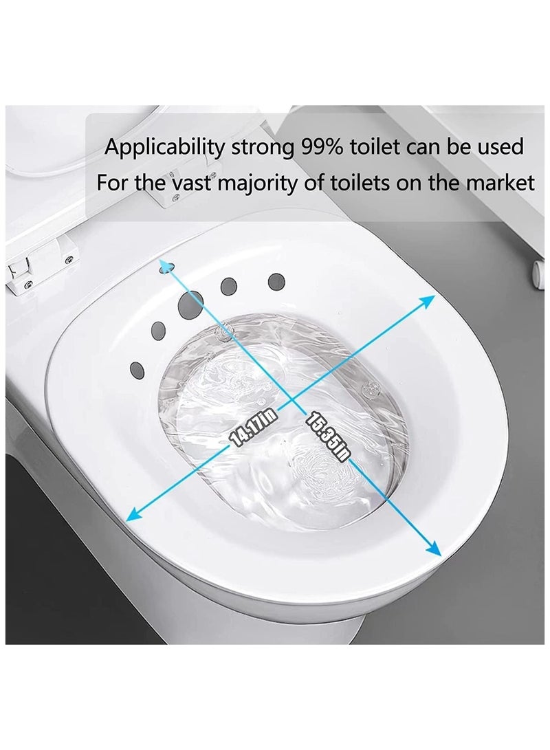 فلوشرينيك حوض استحمام قابل للطي للمرحاض، حوض استحمام للجلوس للنساء الحوامل، البواسير، كبار السن، يناسب المراحيض العادية وكراسي المرحاض - Image 2
