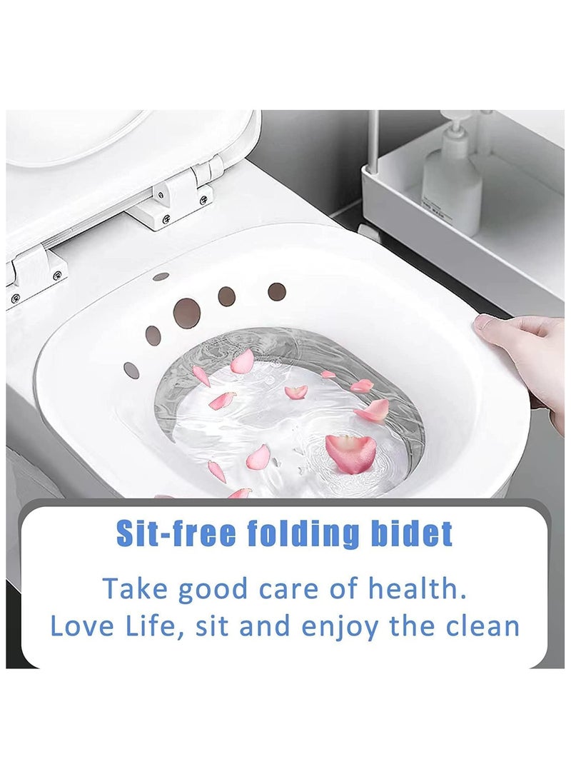 فلوشرينيك حوض استحمام قابل للطي للمرحاض، حوض استحمام للجلوس للنساء الحوامل، البواسير، كبار السن، يناسب المراحيض العادية وكراسي المرحاض - Image 3