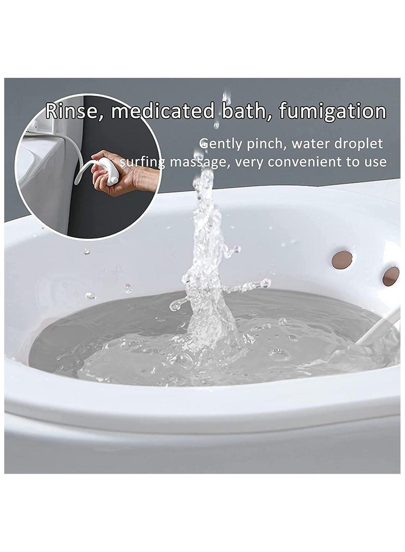 فلوشرينيك حوض استحمام قابل للطي للمرحاض، حوض استحمام للجلوس للنساء الحوامل، البواسير، كبار السن، يناسب المراحيض العادية وكراسي المرحاض - Image 4