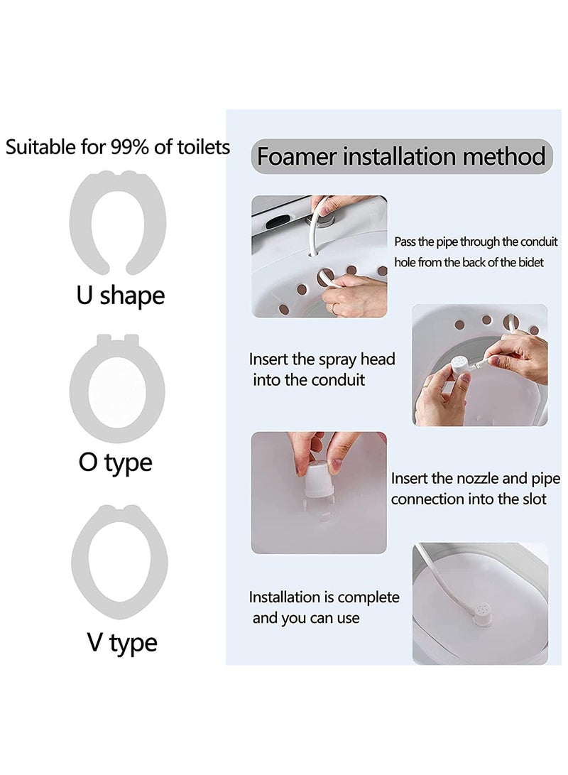 فلوشرينيك حوض استحمام قابل للطي للمرحاض، حوض استحمام للجلوس للنساء الحوامل، البواسير، كبار السن، يناسب المراحيض العادية وكراسي المرحاض - Image 5