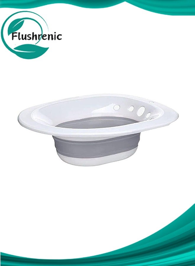 فلوشرينيك حوض استحمام قابل للطي للمرحاض، حوض استحمام للجلوس للنساء الحوامل، البواسير، كبار السن، يناسب المراحيض العادية وكراسي المرحاض - Image 1