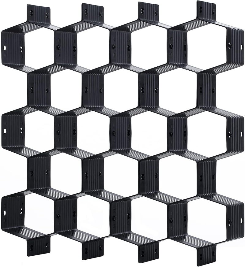 Natzerat Honeycomb Drawer Divider Suitable for bedroom underwear Socks Cosmetic storage locker sorting 8-piece drawer organizer (Black) - Image 1