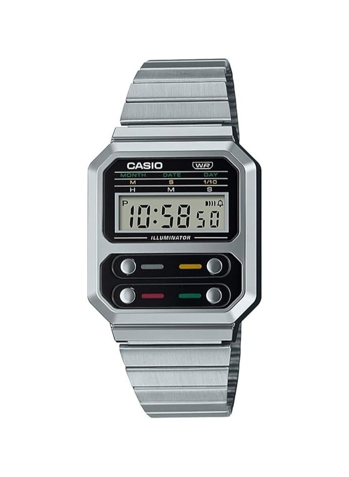 كاسيو ساعة كاسيو الرقمية للرجال من مجموعة فينتاج - A100WE-1ADF