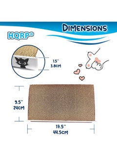 HQRP HQRP 3-Pack Large Cat Scratcher Cardboard Cat Scratcher Box, Reversible Cat Scratch Pad Board, Wide Flat Scratching Pad for Cats, Corrugated Scratch Bed, Cat Scratchers for Indoor Cats Cardboard  - Image 3