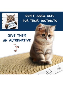 HQRP HQRP 3-Pack Large Cat Scratcher Cardboard Cat Scratcher Box, Reversible Cat Scratch Pad Board, Wide Flat Scratching Pad for Cats, Corrugated Scratch Bed, Cat Scratchers for Indoor Cats Cardboard  - Image 5