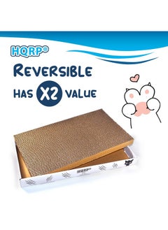 HQRP HQRP 3-Pack Large Cat Scratcher Cardboard Cat Scratcher Box, Reversible Cat Scratch Pad Board, Wide Flat Scratching Pad for Cats, Corrugated Scratch Bed, Cat Scratchers for Indoor Cats Cardboard  - Image 4