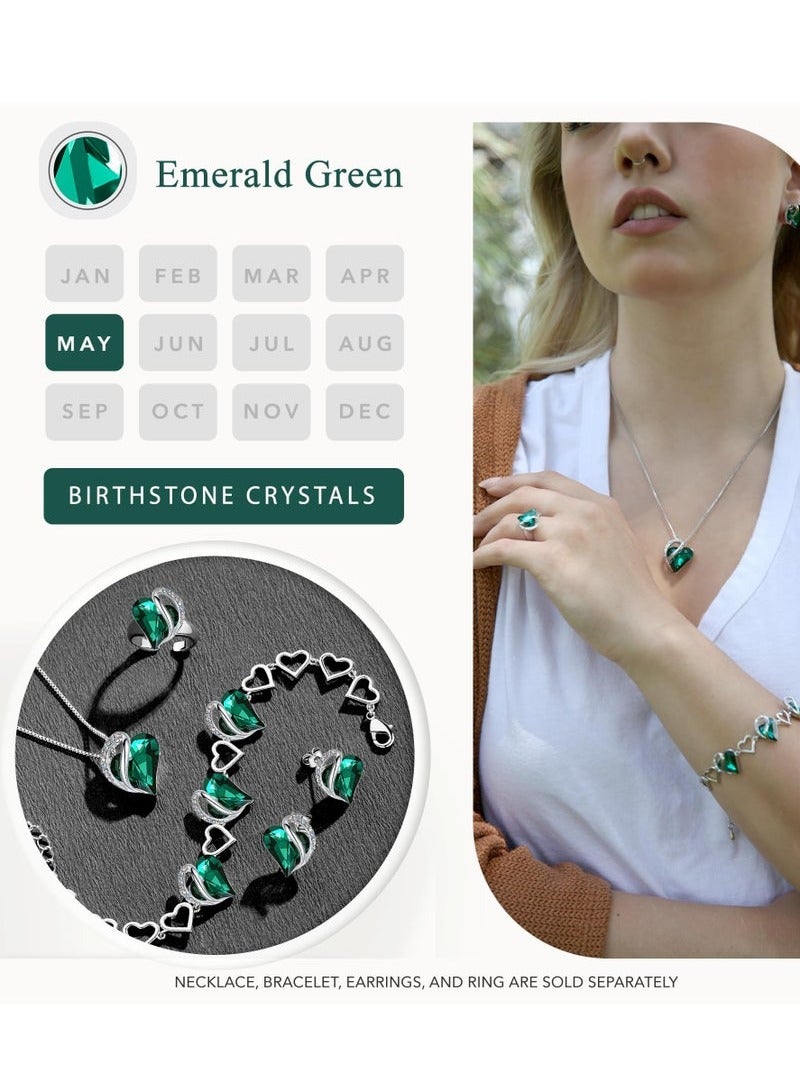 هدايا عيد الأم للزوجة ، قلادات للنساء ، قلادة قلب الحب اللانهائي مع بلورات حجر البخت ، سلسلة مطلية بالفضة مقاس 18 + 2 بوصة ، مجوهرات عيد ميلاد لصديقة ، أمي ، ولها - Image 4