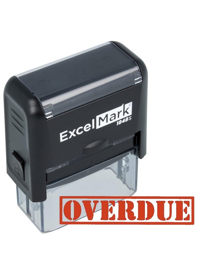 ExcelMark Overdue - Self Inking Bill Collection Stamp In Red Ink  - Image 1