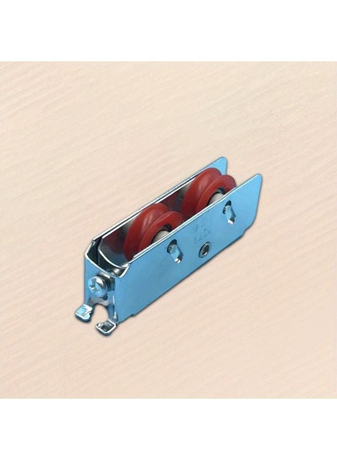 3.15 Inch Aluminum Alloy Sliding Door Roller 2000A Series Bottom Wheels Red Rubber Silent Glide - Image 2
