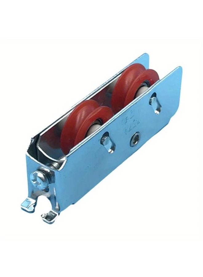 3.15 Inch Aluminum Alloy Sliding Door Roller 2000A Series Bottom Wheels Red Rubber Silent Glide - Image 4