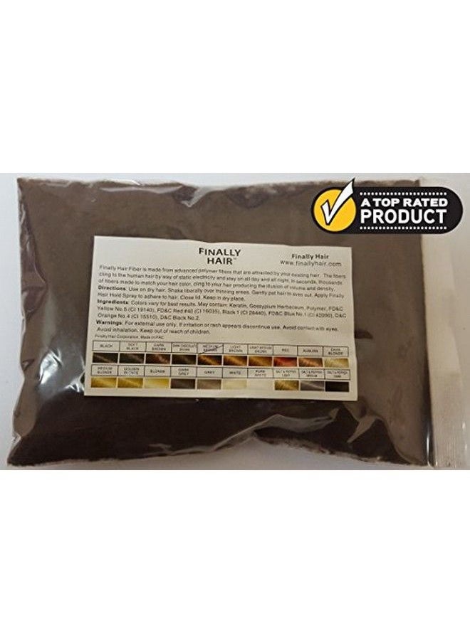 Finally Hair Building Fiber Refill 100 Grams Hair Loss Concealer By (Medium Brown)  - Image 4