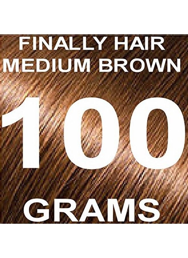 Finally Hair Building Fiber Refill 100 Grams Hair Loss Concealer By (Medium Brown)  - Image 3