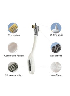 SYOSI SYOSI Double-Headed Shoes Cleaning Shoe Brush, Multifunctional Shoe Cleaner Brush for Sneakers Leather Boots Shoes  - Image 5