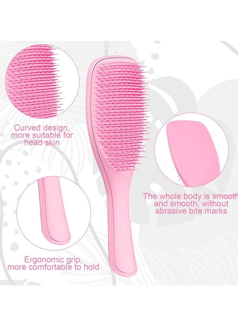 Dry and Wet Hair Brush Detangler for All Hair Types, Ultimate Detangling Brush, Pink