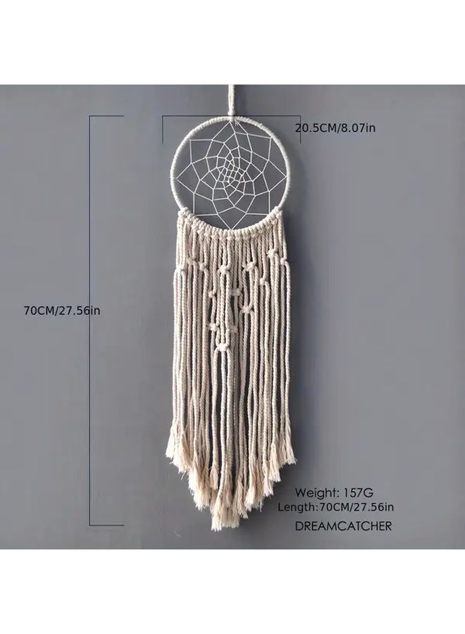 Model A Bohemian Handcrafted Tassel Dream Catcher Round Wall Hanging Decor For Bedroom Living Room - Image 3