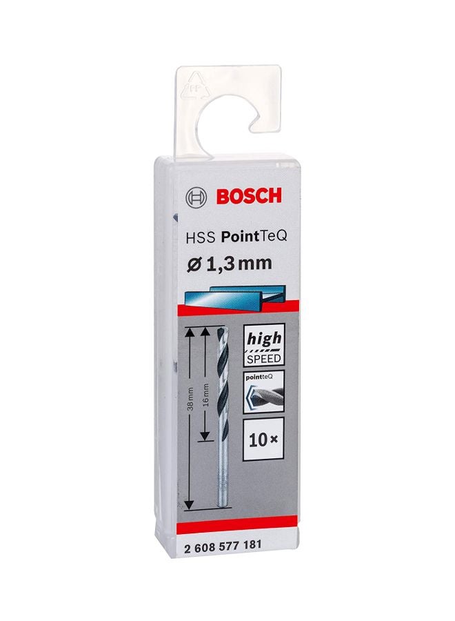 BOSCH 10 Pieces Twist Drill Bit PointTeQ HSS Silver - Image 3