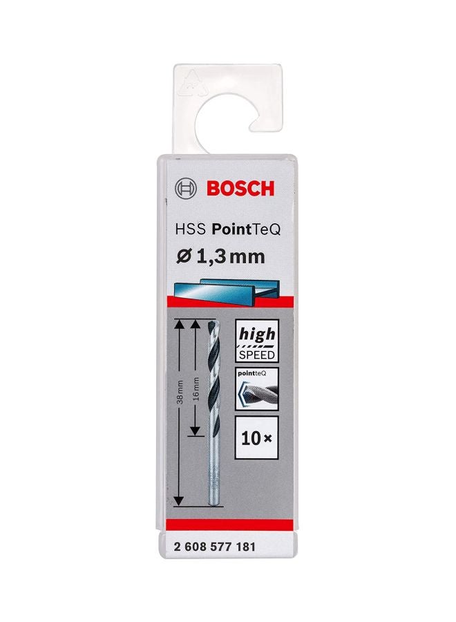 BOSCH 10 Pieces Twist Drill Bit PointTeQ HSS Silver - Image 2