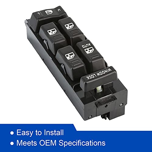MOJTBE Power Window Switch Master Control Driver Side Compatible for 2000 2001 2002 Chevy Silverado Tahoe Suburban & GMC Yukon XL Sierra 1500HD 2500HD 3500, 02 Cadillac Escalade OE Replace 15062650 - Image 3