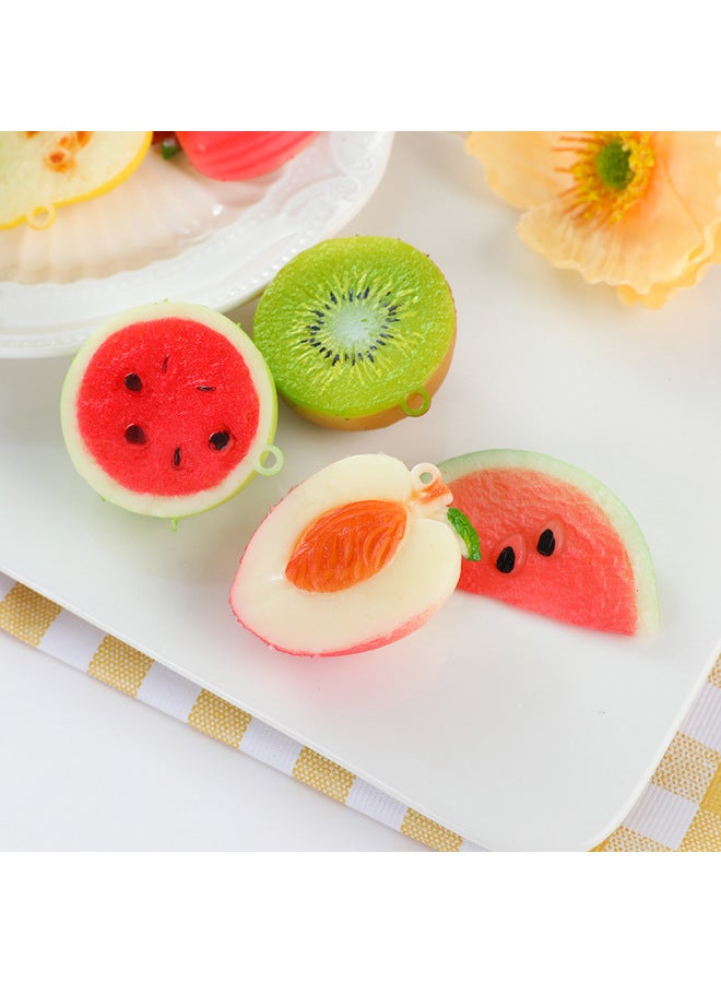 Simulation Fruit Pendant Simulation Mini Half Fruit For Apple Watermelon Pitaya Kiwi Model Exclusive-Color:Half A Pitaya-Specifications:Model  - Image 5