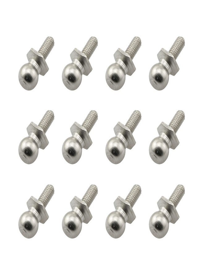 Maxmoral 12PCS M3 Metal Ball Head Screws Fasteners Fixing Spherical Bolts Replacement for 1/10 RC Car Buggy Truck - Image 1